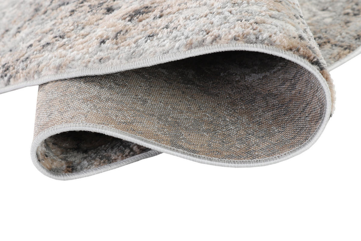 TEPPICH VALLEY Grau Rund 120/120 cm - Grau, Textil (120/120cm) - Tapiso