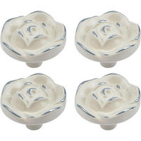 SCHRANKKNOPF Silber 4er-Set 31 mm Zinklegierung - Weiß, Metall (3.1/0.23/3.1cm)