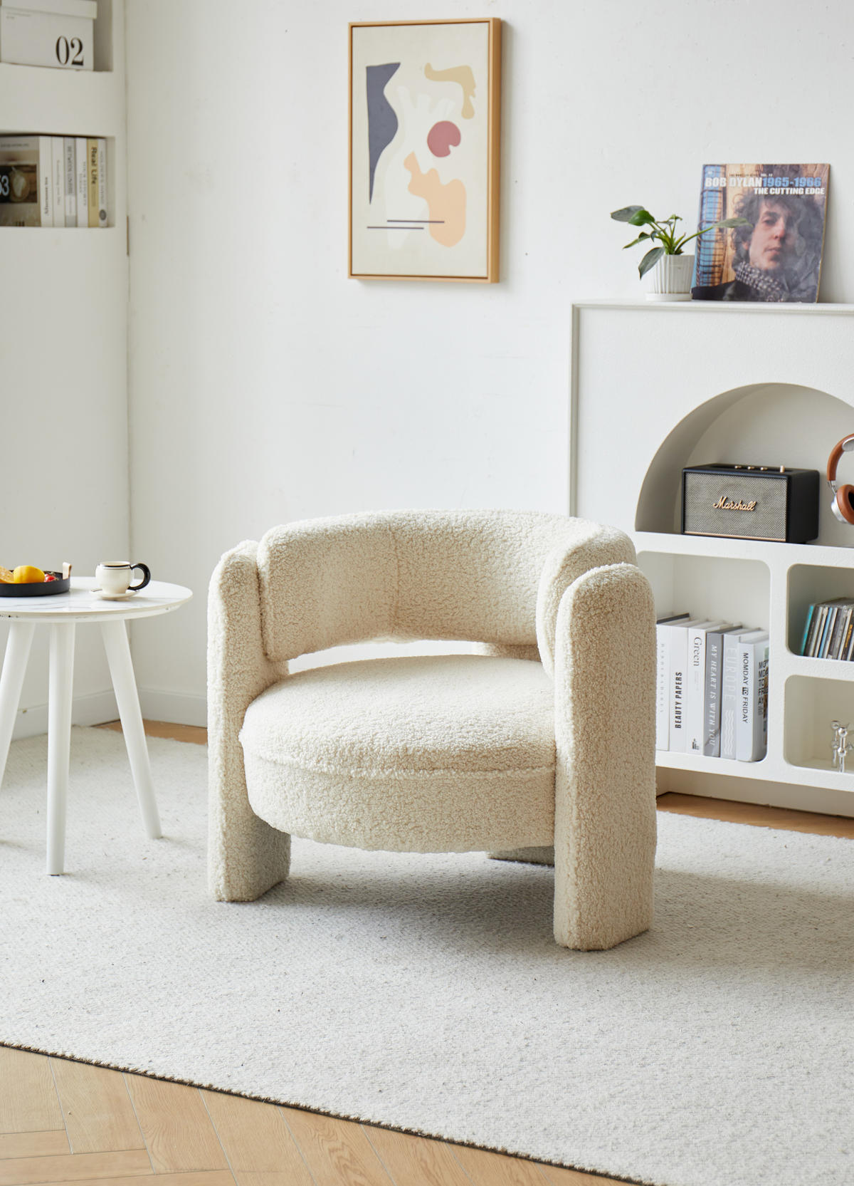 SESSEL Wolle Weiß - Weiß, Textil (85/71/79cm) - Nordlys