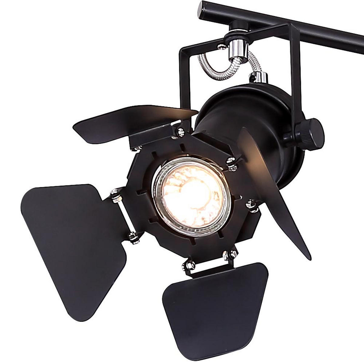 LED DECKENLEUCHTE Egon Schwarz Metall - Schwarz, Metall (110/18/26.5cm) - Globo Lighting