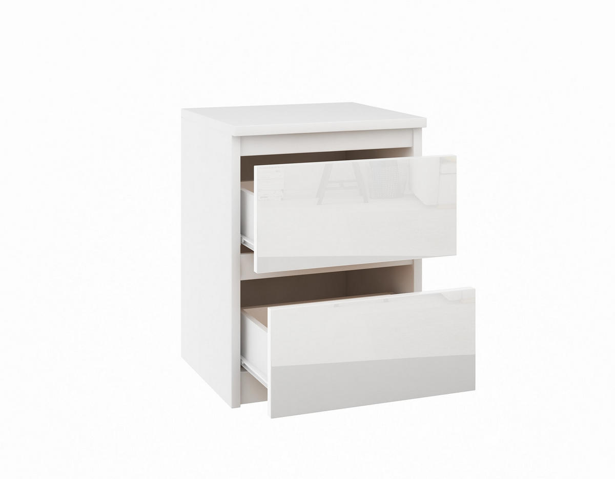 NACHTTISCH bella2 weiss glanz - Weiß Hochglanz, Holzwerkstoff (30/40/30cm) - roe furniture