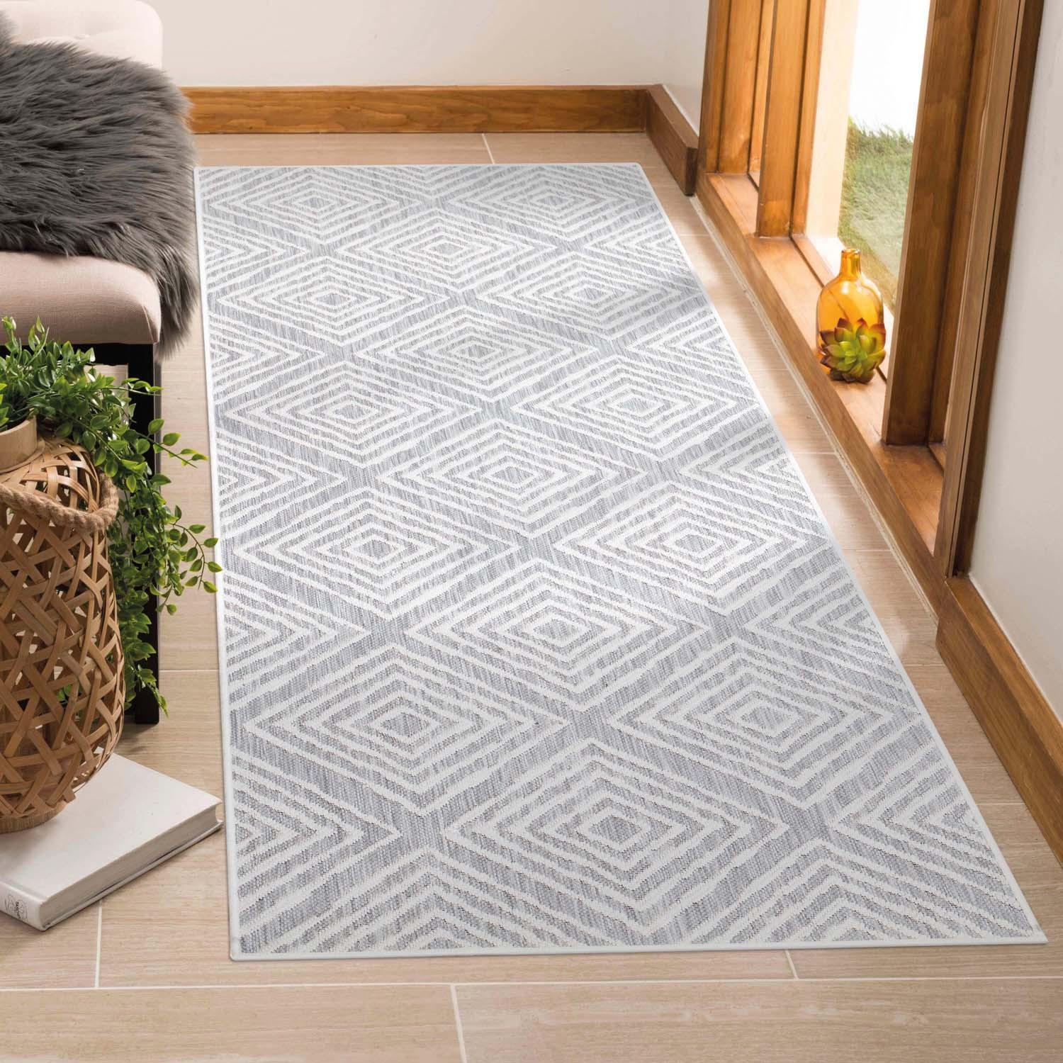 OUTDOOR-TEPPICH Sun 464 Grau 80x250 cm - Grau, Textil (80/250cm) - carpet city