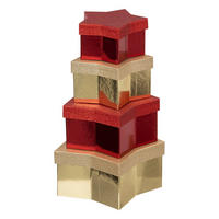 GESCHENKBOXEN Sternform 4er-Set - Multicolor, Karton (23/10.5/23cm) - Atmosphera Createur d´interieur
