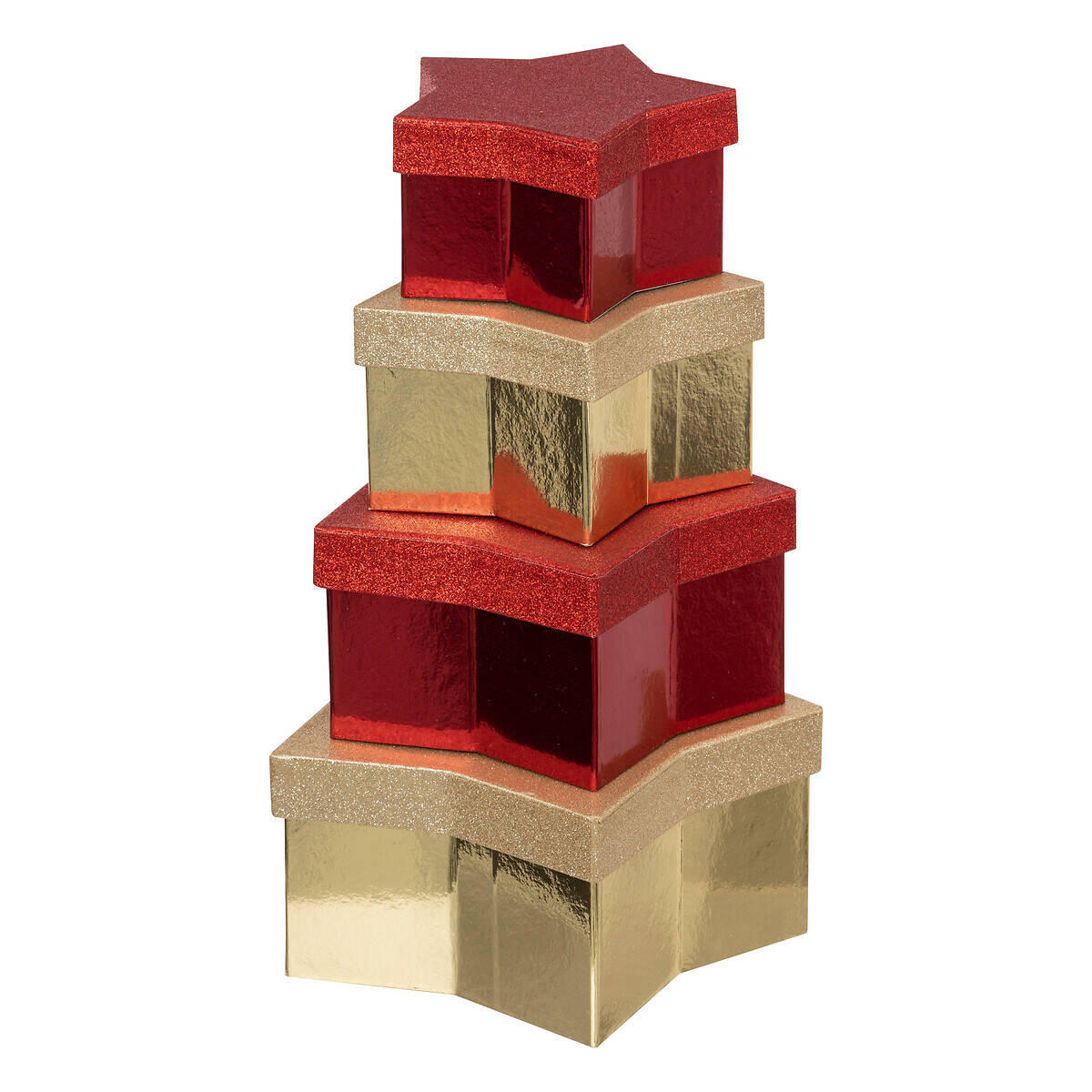 GESCHENKBOXEN Sternform 4er-Set - Multicolor, Karton (23/10.5/23cm) - Atmosphera Createur d´interieur