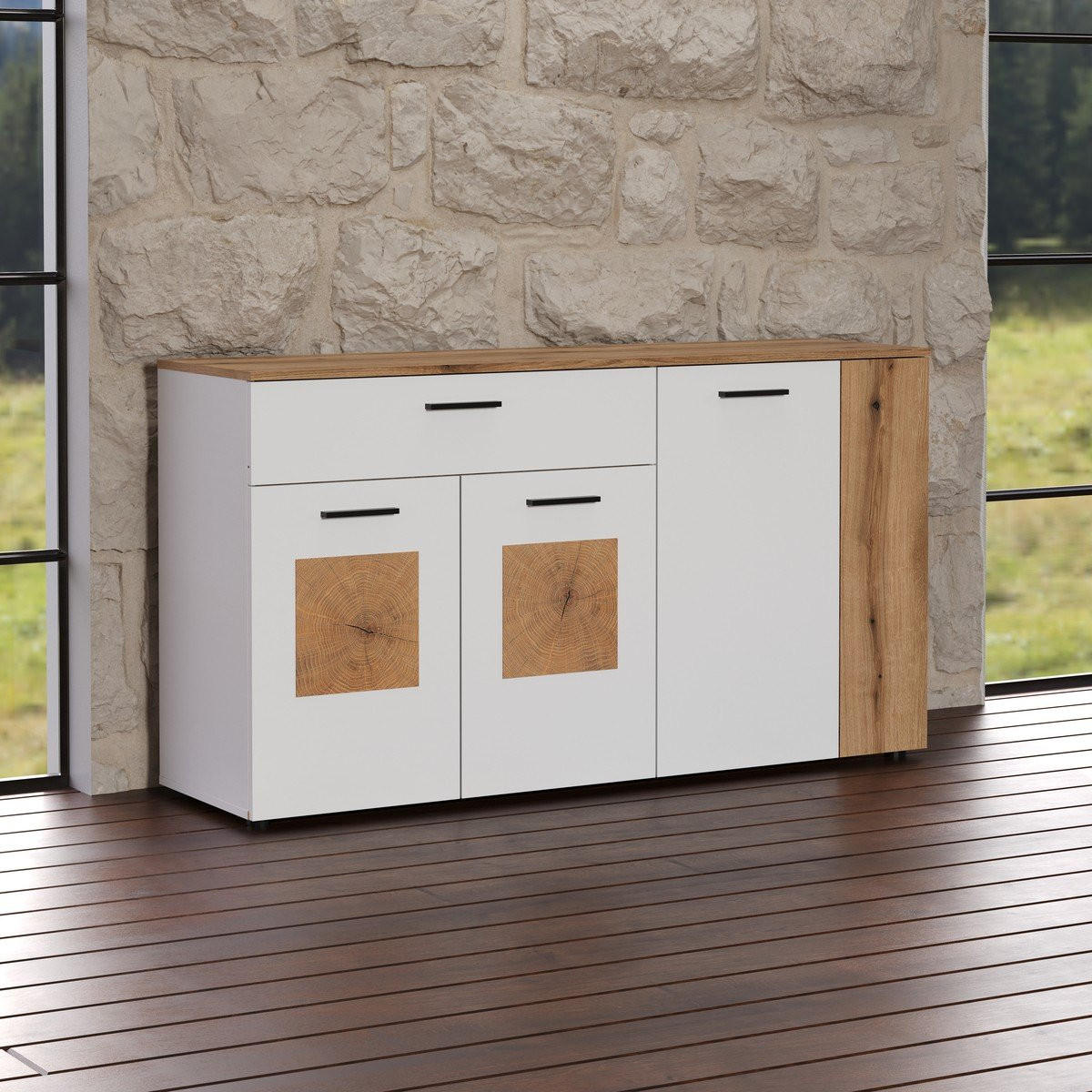 SIDEBOARD Vitoria Weiß - Weiß, Holzwerkstoff (150/83/42cm) - Trendteam