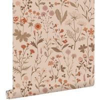 TAPETE Feldblumen 53 cm x 10.05 m - Terracotta, Papier (53/1000cm) - ESTAhome