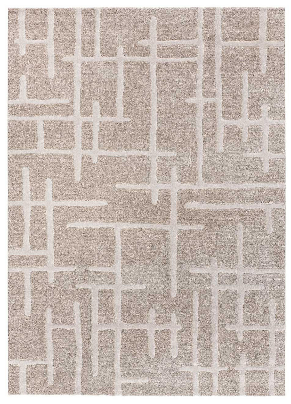 WEBTEPPICH Mustern In Weiß Caledonia 120/170 cm - Beige, Naturmaterialien/Textil (120/170cm) - Atticgo