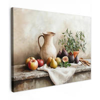 LEINWANDBILD Obst - Kräuter - Ländlich 40x30 cm - Naturfarben, Textil (40/30cm) - MuchoWow