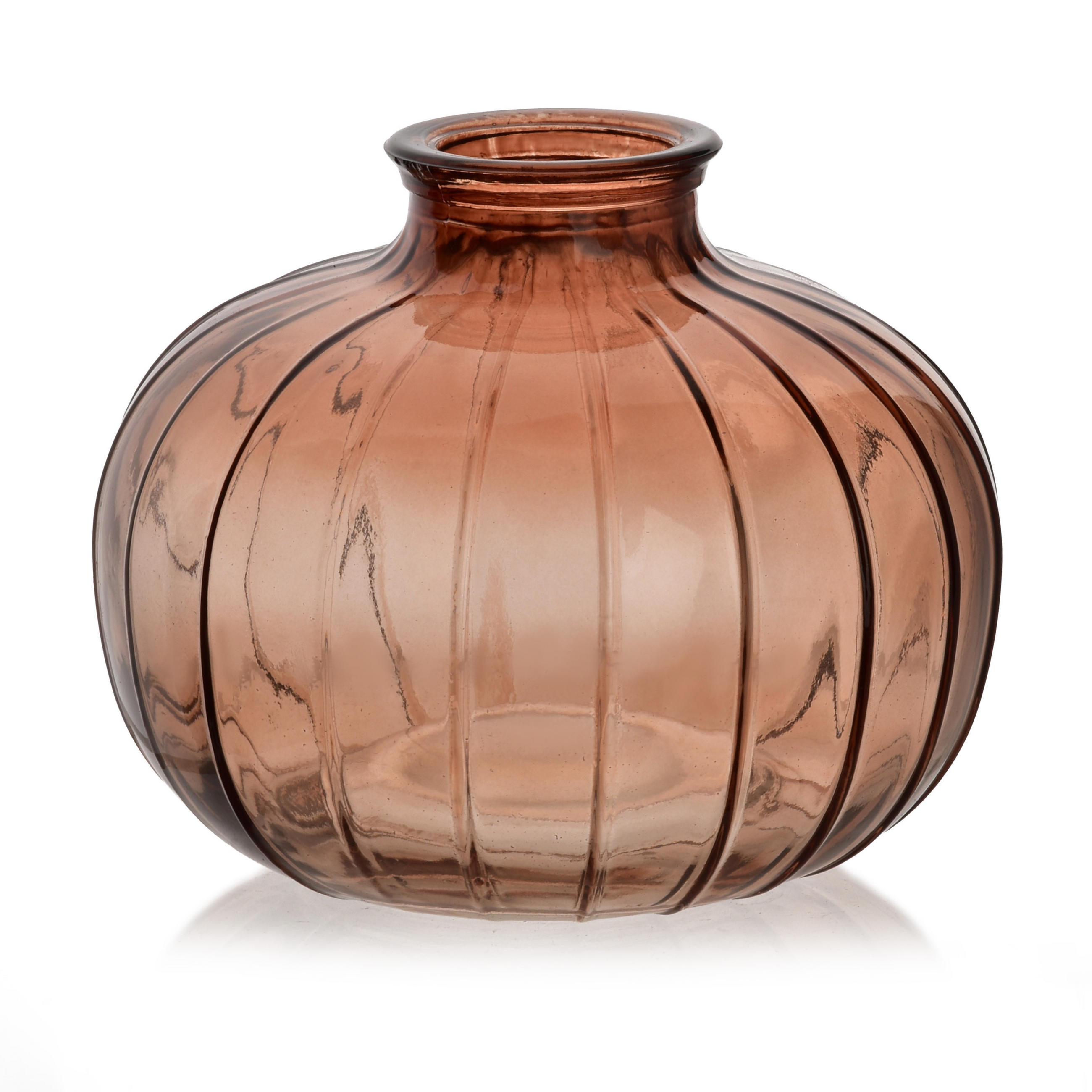 VASE Serenite Transparent 11x9cm Glas - Bernsteinfarben, Glas (9cm) - Mondex
