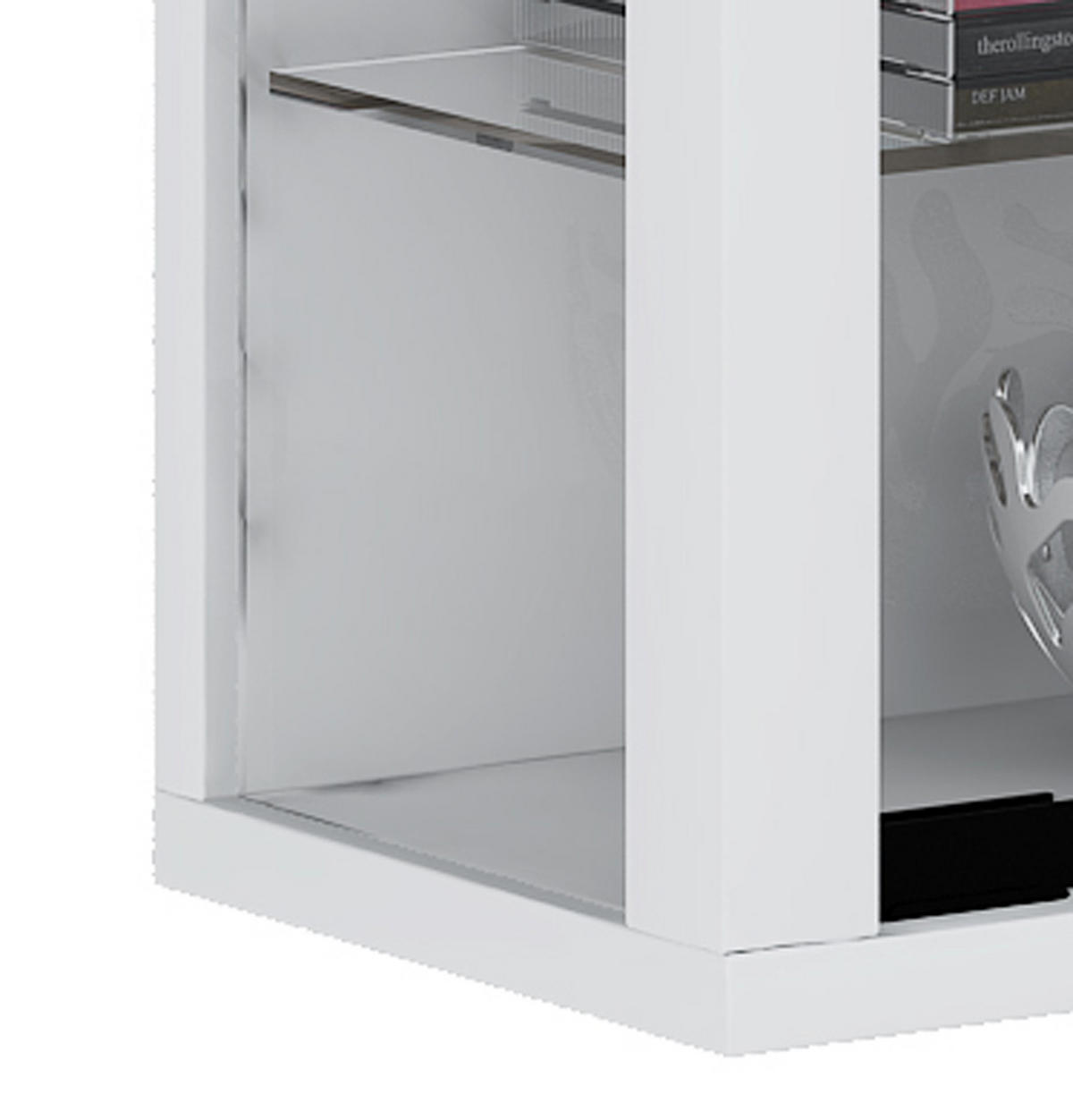 VITRINENSCHRANK Weiß - Weiß, Holzwerkstoff (59/90/18cm) - ebuy24