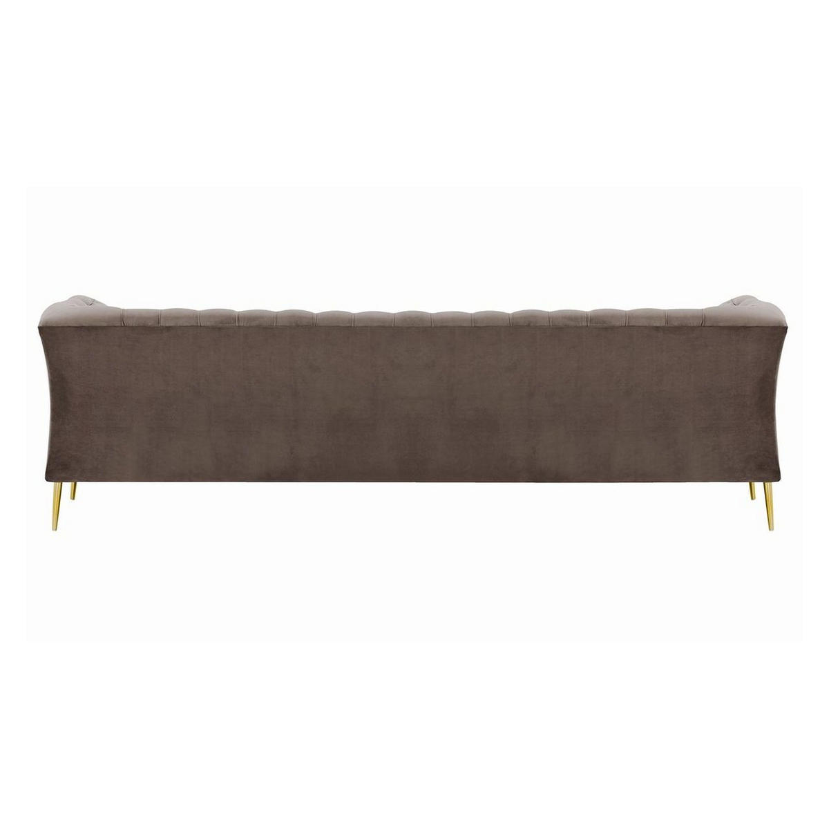 DREISITZER-SOFA Chesterfield Modern-Velluto 17 - Braun, Holz/Textil (248/74/80cm)