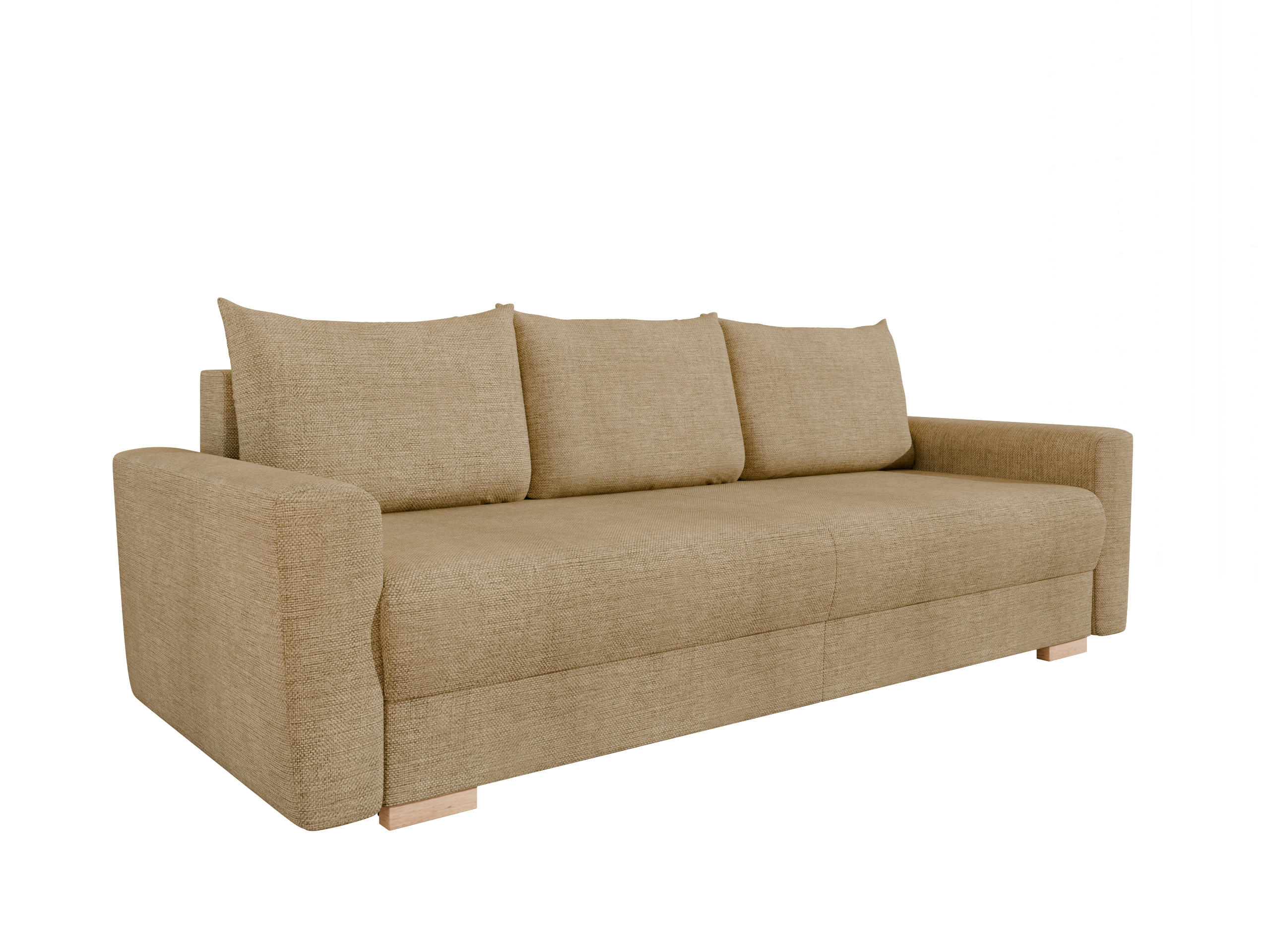 3-SITZER-SCHLAFSOFA ELMA mit Bettfunktion, braun - Braun, Holz (92.5/79/230cm) - Panda Möbel