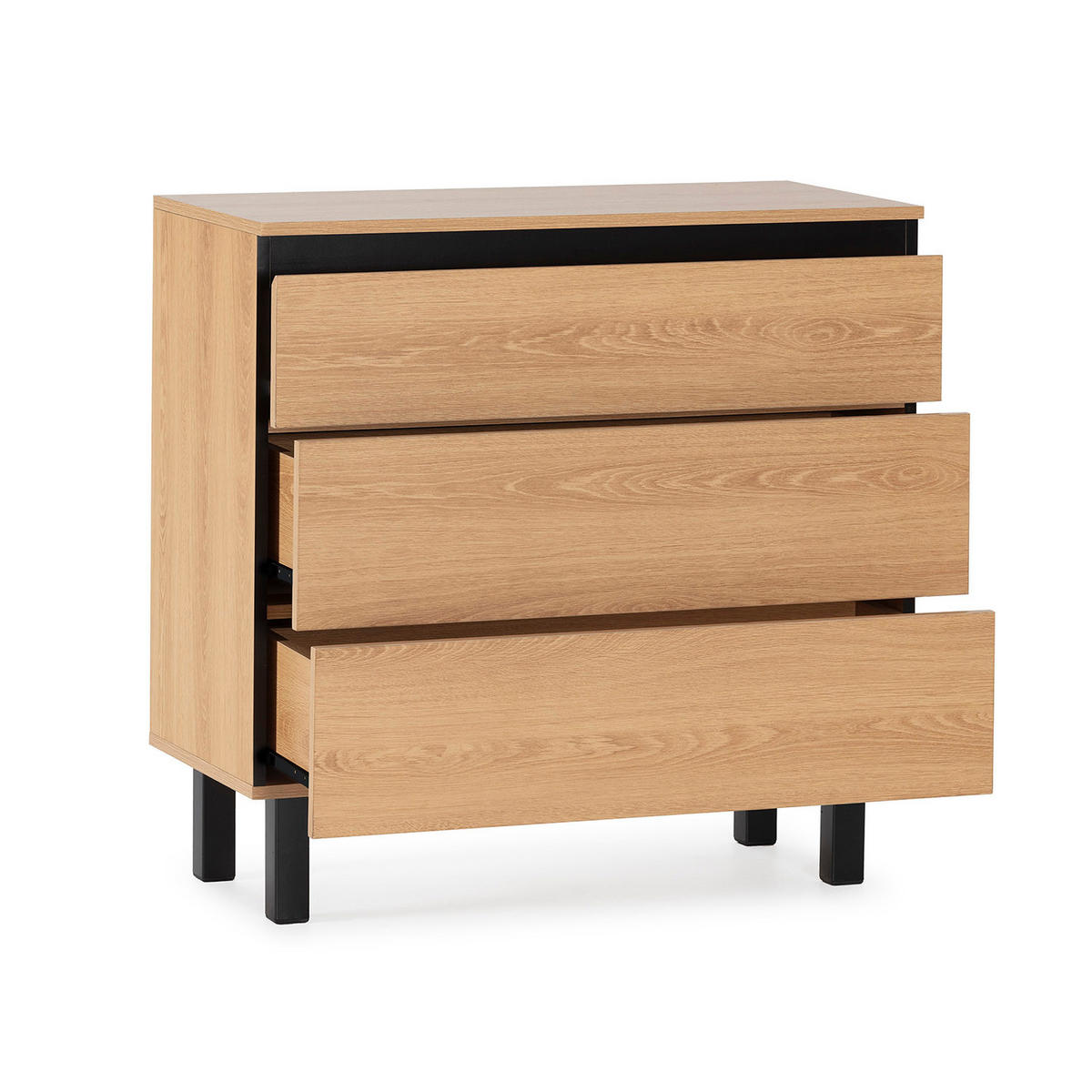 KOMMODE Molina 80/40/80 eichefarben - Honigeiche, Holzwerkstoff (80/80/40cm)