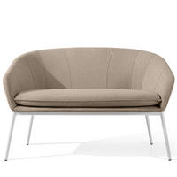 GARTENSOFA SOLIS Loungesofa, - Hellbraun, Textil/Metall (118/76/66cm) - KONSIMO®