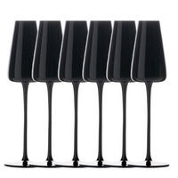CHAMPAGNERGLÄSER 220 ml (6er-Set) - Schwarz, Glas (0.2L) - Intirilife