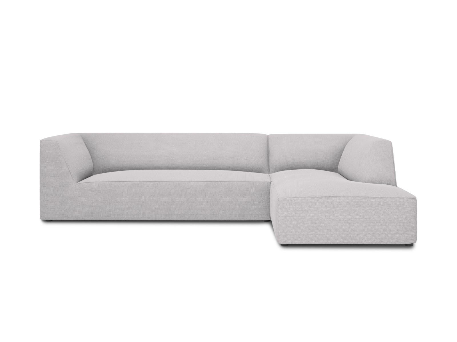 ECKSOFA rechts Ruby aus strukturiertem Stoff hellgrau 4 Sitzplätze - Hellgrau, Textil (180/273cm) - Micadoni