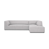 ECKSOFA rechts Ruby aus strukturiertem Stoff hellgrau 4 Sitzplätze - Hellgrau, Textil (180/273cm) - Micadoni