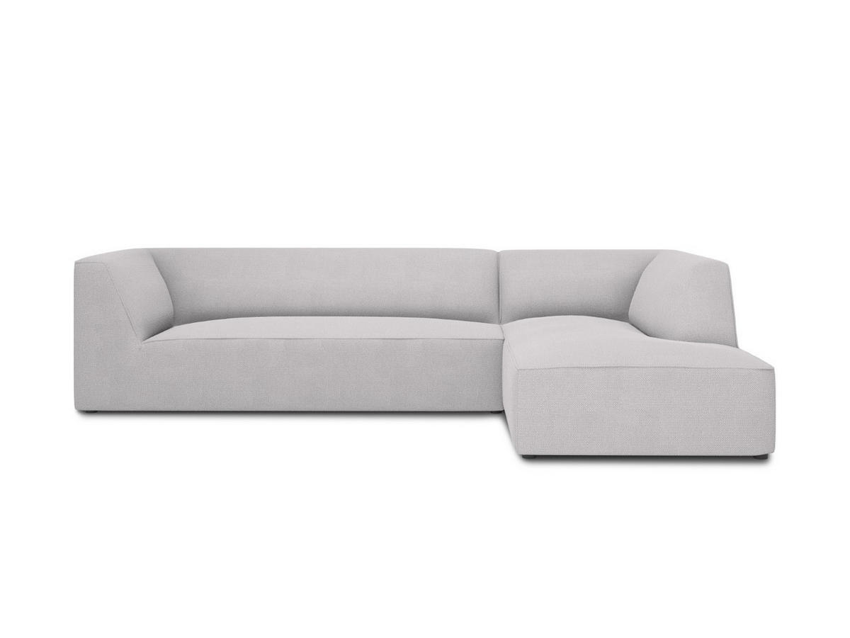 ECKSOFA rechts Ruby aus strukturiertem Stoff hellgrau 4 Sitzplätze - Hellgrau, Textil (180/273cm) - Micadoni