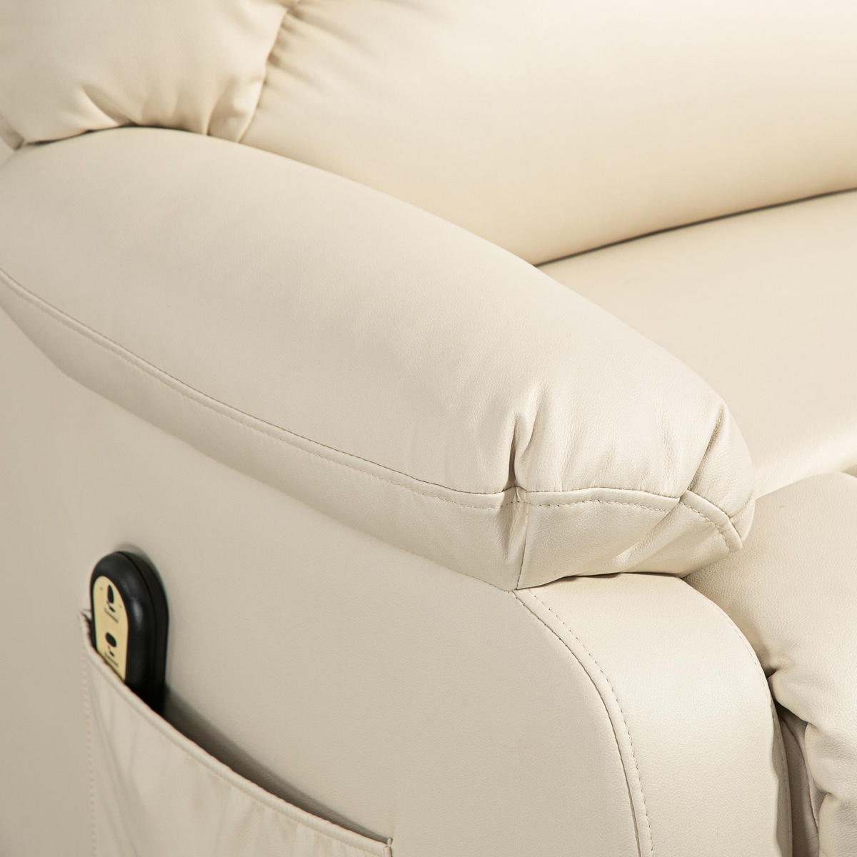 RELAXSESSEL DE-15374 elektrisch verstellbar mit Aufstehhilfe Beige - Beige, Metall (92/102/86cm) - ComfortXL