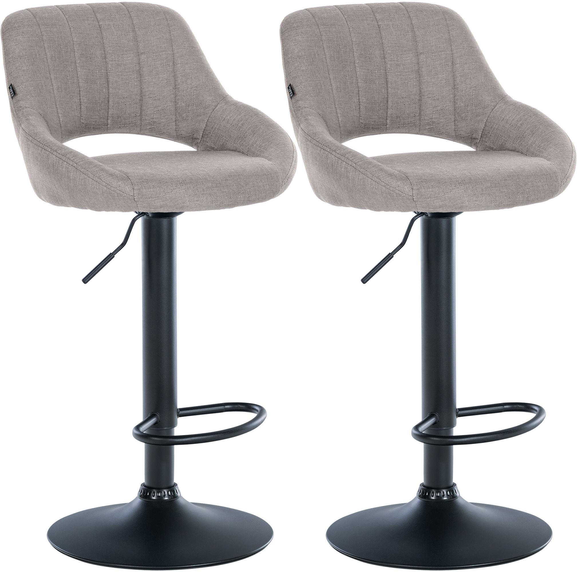 BARHOCKER 2 Stoff Grau - Grau, Textil (47/85/48cm) - CLP