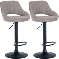 BARHOCKER 2 Stoff Grau - Grau, Textil (47/85/48cm) - CLP