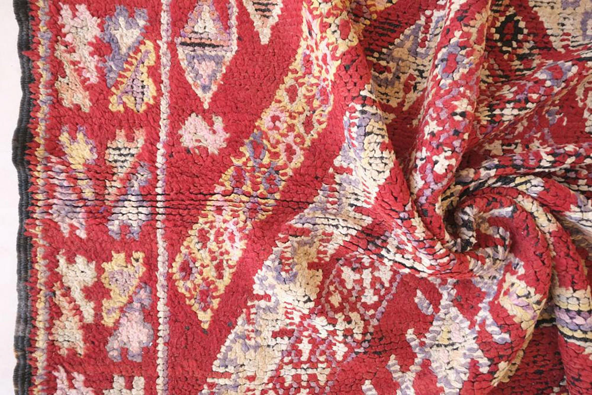 BERBERTEPPICH aus reiner Wolle 175x 180 cm - Rot, Naturmaterialien (175/180cm) - AFK Living