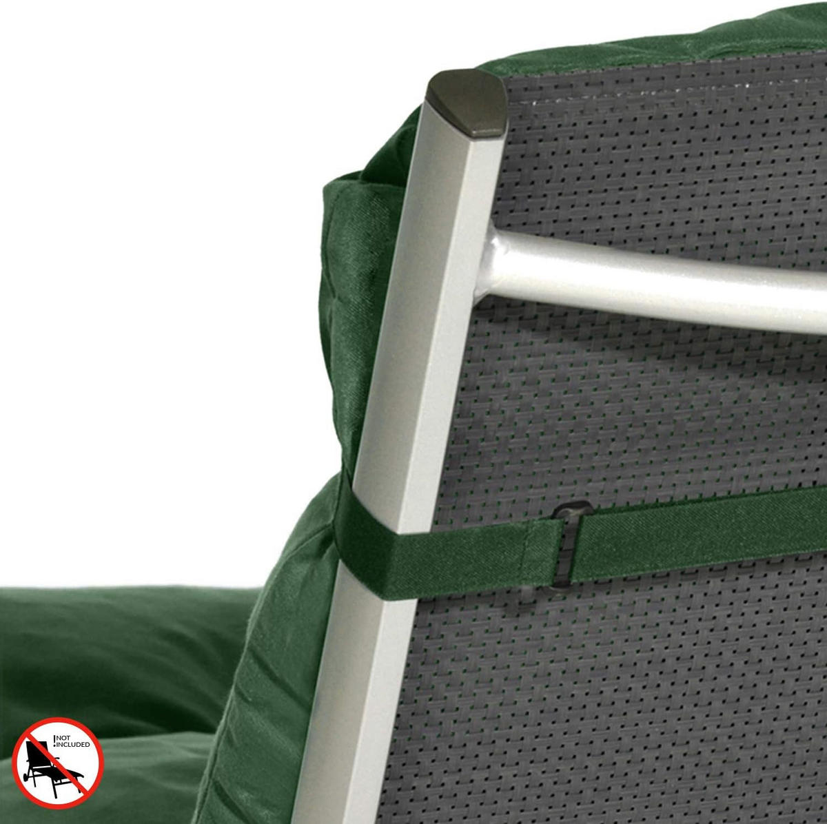 ROLLLIEGENAUFLAGE Flair RL 190x60x8cm Dunkelgrün (2tlg) - Dunkelgrün, Textil (60/16/190cm) - Beautissu 