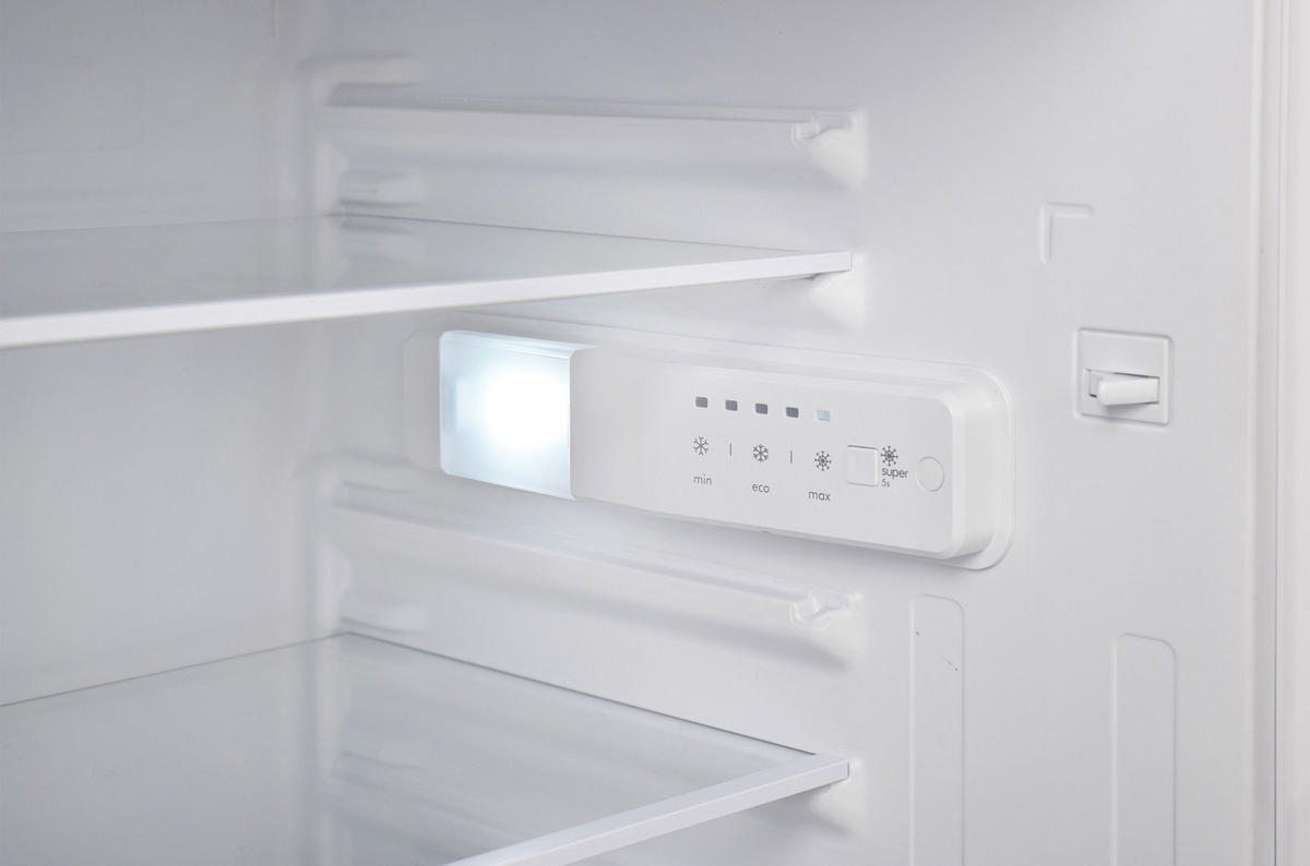 EINBAUKÜHLSCHRANK, ohne Gefrierfach, 88cm Nische, Schlepptür-Technik, 126 Liter Nutzinhalt, Temperaturregelung, weiß, EK88S134E - Weiß, Glas/Kunststoff (54/87.5/54.5cm) - Telefunken