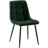 STUHL Samt Grün - Grün, Textil/Metall (45/84/55cm) - CLP
