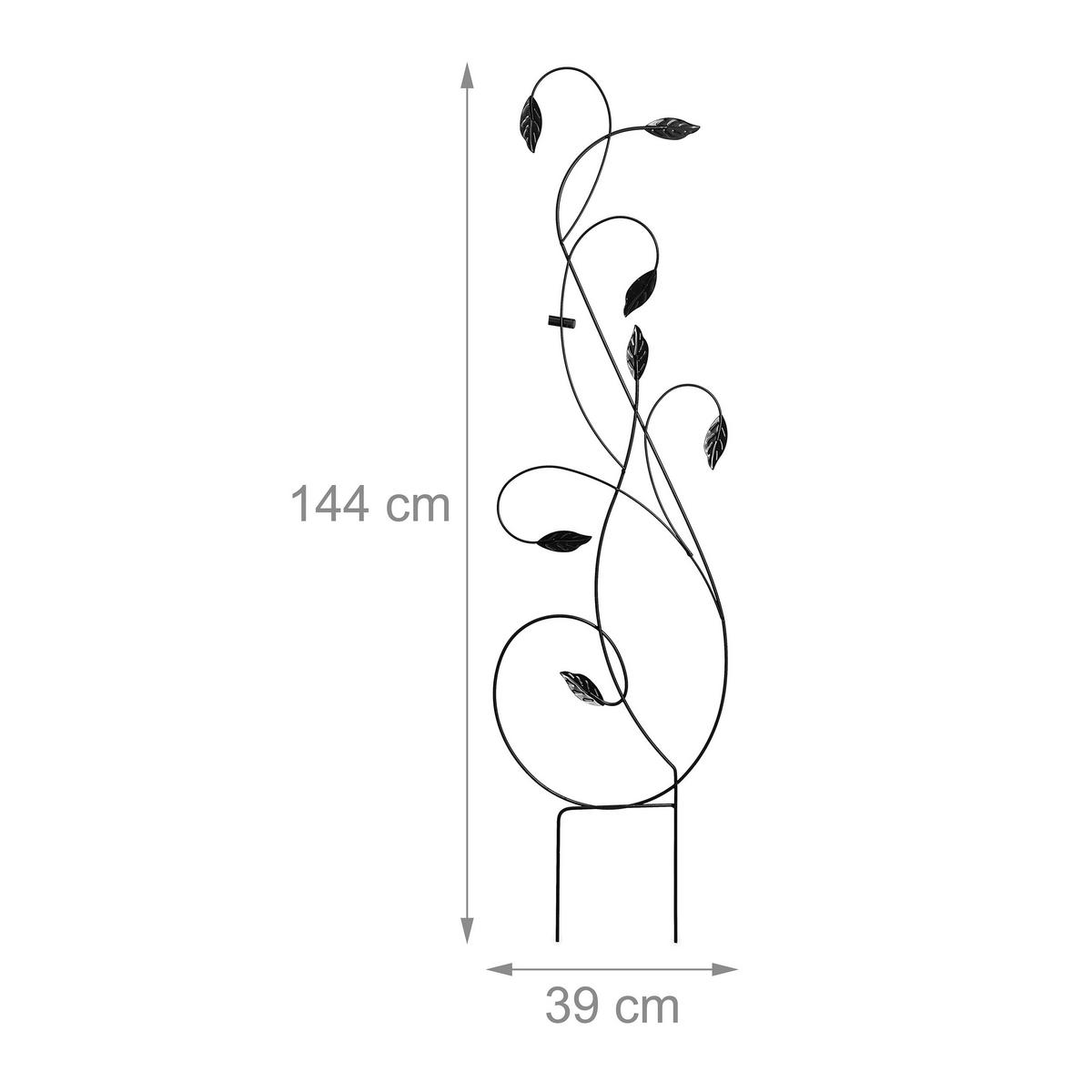 2XRANKGITTER - Schwarz, Metall (39/144/1cm) - Relaxdays