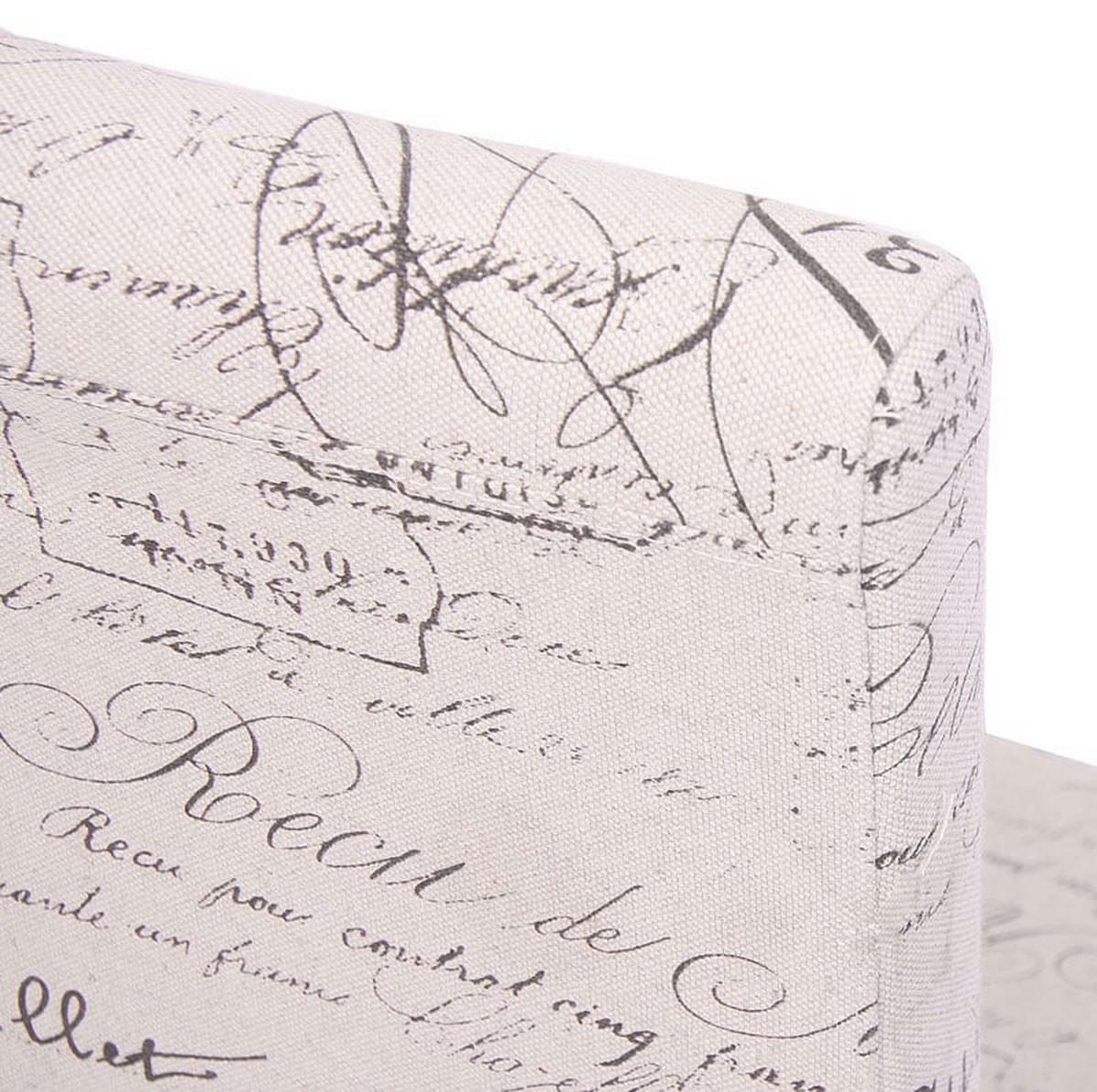 ESSZIMMERSTUHL SCHRIFT Beige, Schwarz 4er-Set - Beige/Schwarz, Textil (43/90/56cm) - MCW