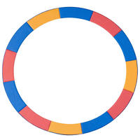 RANDABDECKUNG, PVC, Rot, Ø366 cm - Blau/Gelb, Kunststoff (366/366cm) - HOMCOM