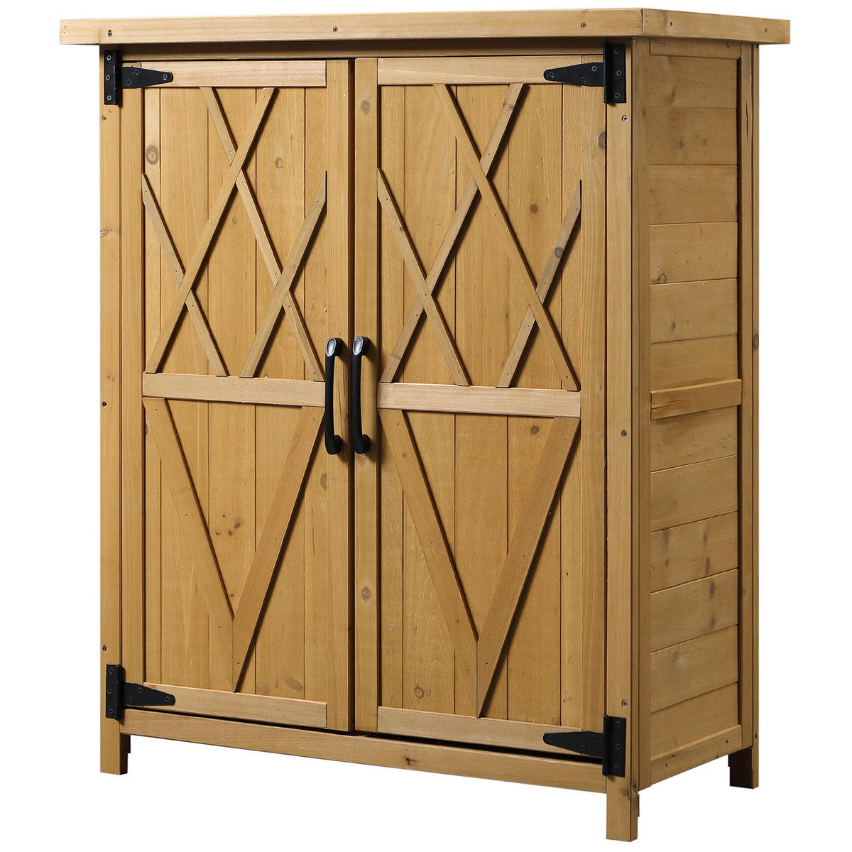 GERÄTESCHUPPEN DE-17590 3 Böden, verzinktes Metalldach Gelb - Gelb, Holz (75/90/40cm) - ComfortXL