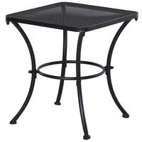 BEISTELLTISCH 45/45/50 cm aus Metall in Schwarz – quadratisch für Balkon & Terrasse - Weiß, Metall (45/45/50cm) - BEAOK