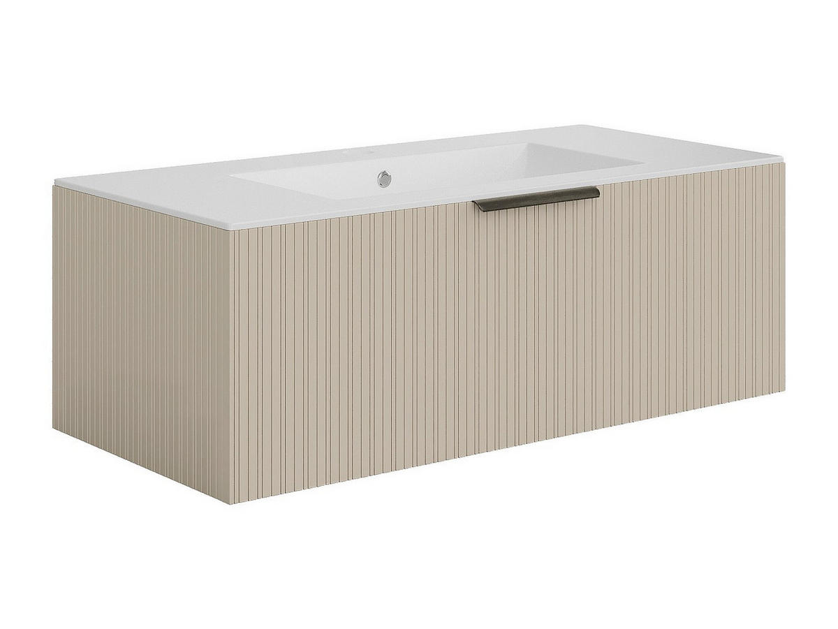 EINZELWASCHTISCH - 100 cm x 45.5 cm - holz - beige Paliro - Weiß, Holz (100/35/45.5cm) - Vente-Unique