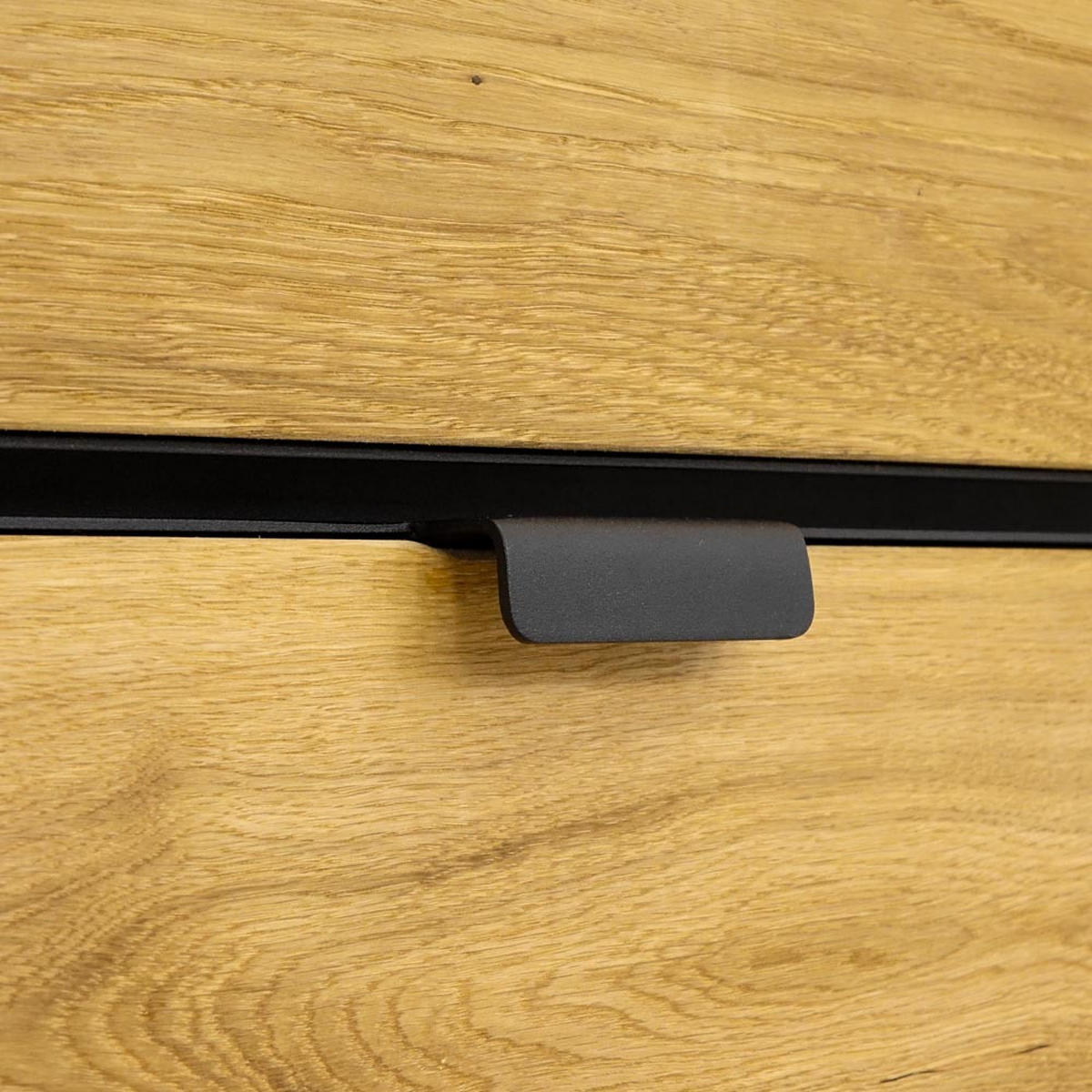 BÜCHERREGAL aus Massivholz STRONG - Honigeiche/Schwarz, Holz (90/195/40cm) - Seart