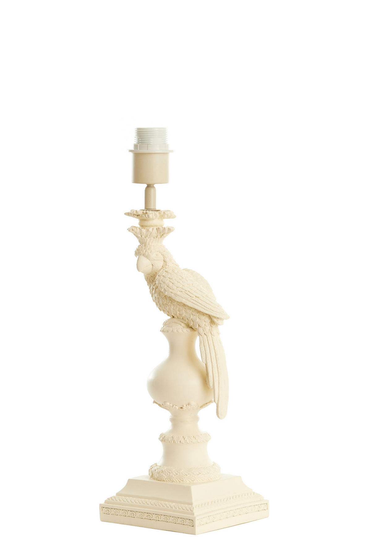 LAMPENFUSS Nyasa Weiß 14,5/14,5/46,5 cm - Weiß, Kunststoff (14.5/14.5/46.5cm) - Light & Living