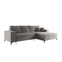 ECKSOFA Fiore - Grau, Holzwerkstoff/Textil (294/185cm) - Fun Möbel