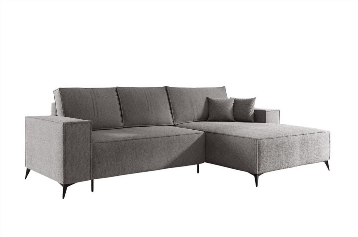 ECKSOFA Fiore - Grau, Holzwerkstoff/Textil (294/185cm) - Fun Möbel