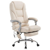 CHEFSESSEL Lederlook creme - Creme, Textil/Metall (68/118/64cm) - CLP