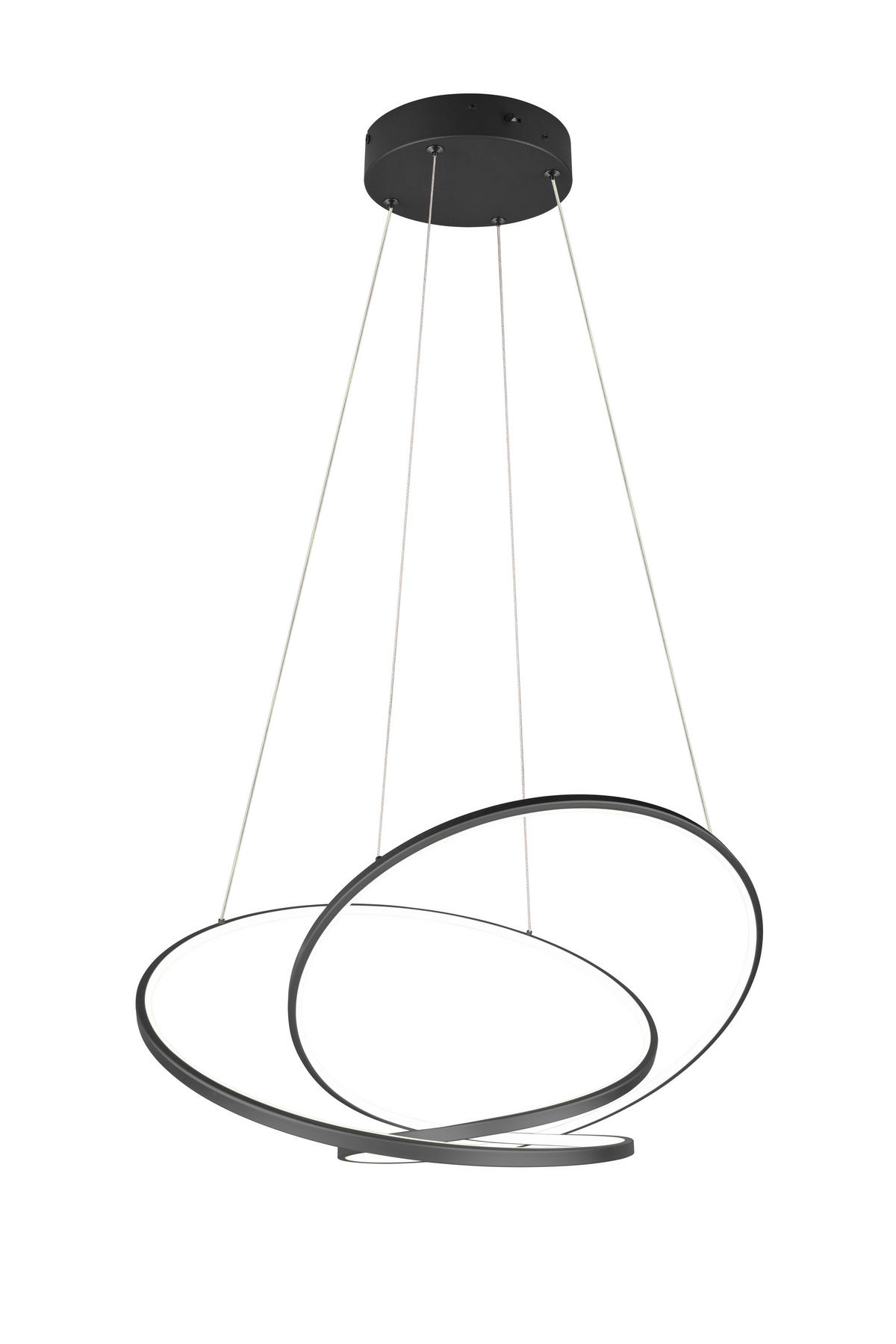 HÄNGELAMPE DARVIN - Schwarz - 0/0/150 cm - Schwarz, Metall (84/84/150cm) - Trio Leuchten