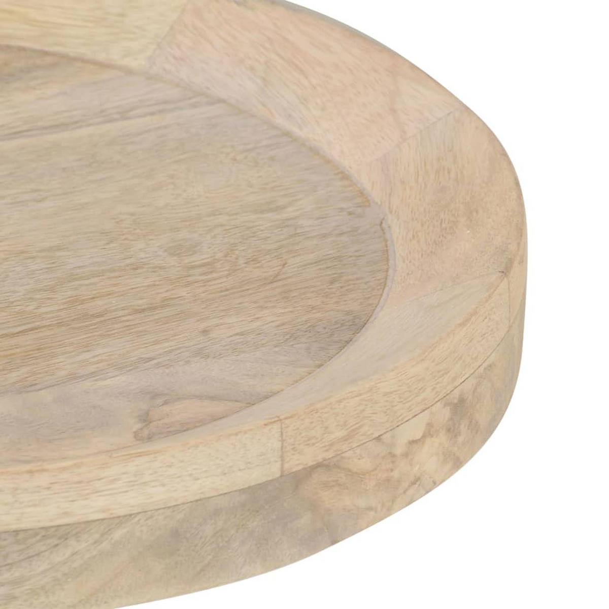 BEISTELLTISCH Ø40x45 cm Mango Massivholz - Braun, Holz (40/40/45cm) - furnicato