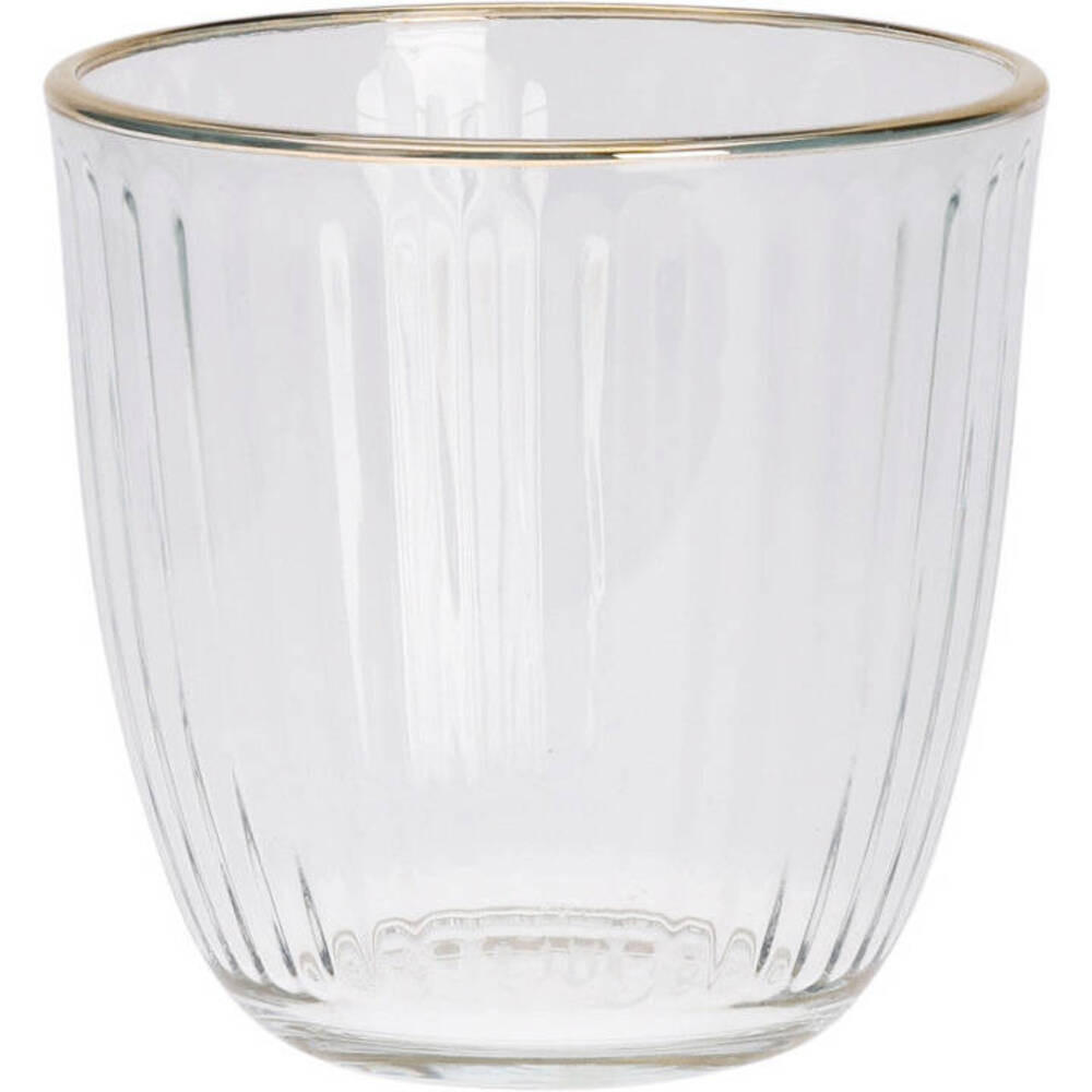 GLAS gestreift 295 ml - Transparent, Glas (0.295L) - Excellent Houseware