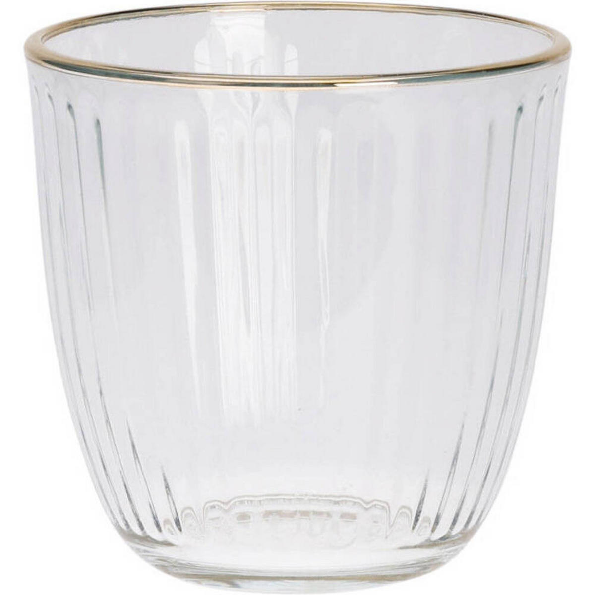 GLAS gestreift 295 ml - Transparent, Glas (0.295L) - Excellent Houseware