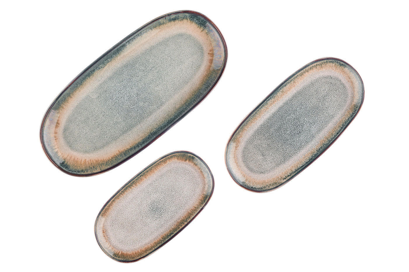 SERVIERPLATTEN Genesis - 3er-Set - Erde - Grau, Keramik (1/1/1cm) - Björn