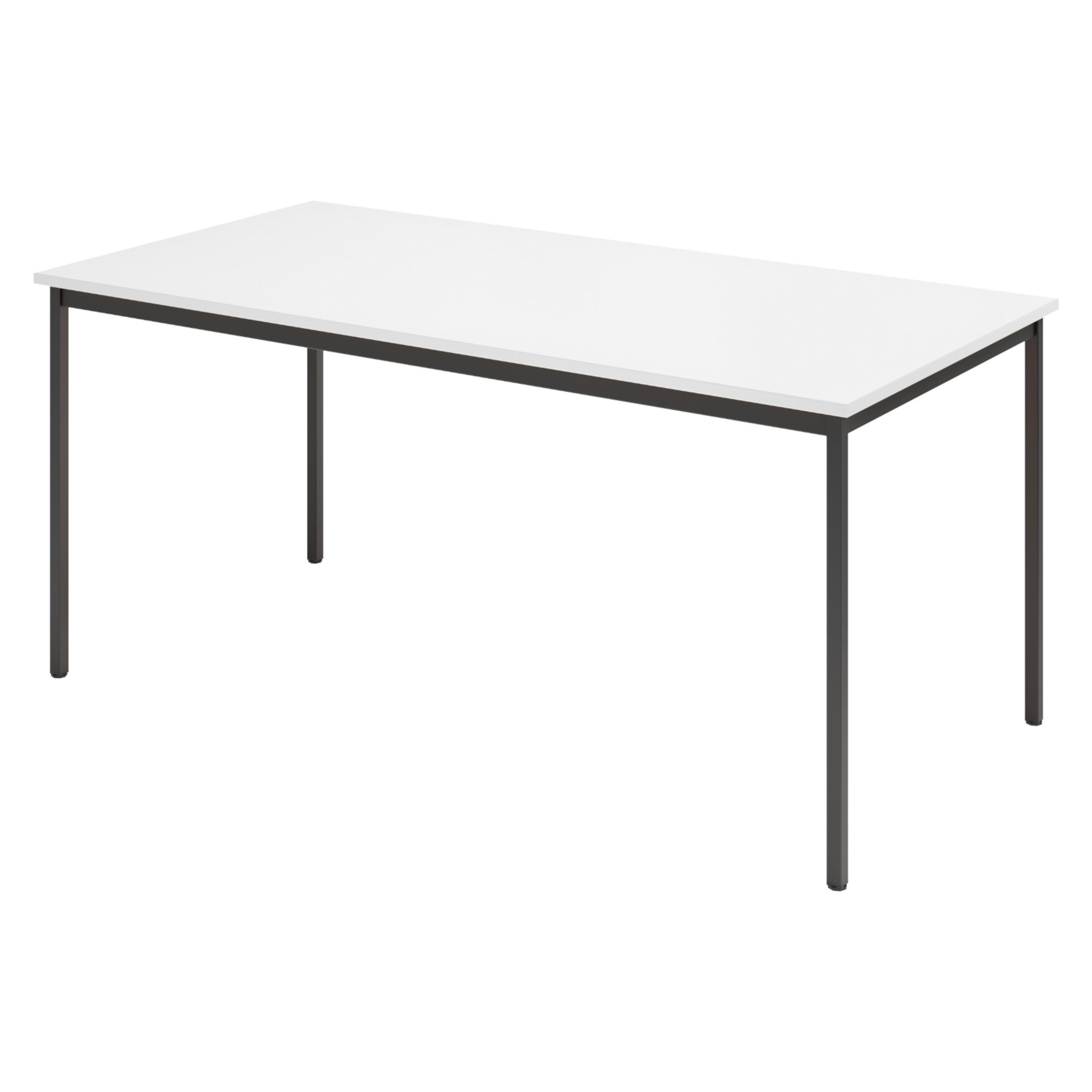 bümö Kantinentisch Weiß, Schwarz 160x72x80 cm