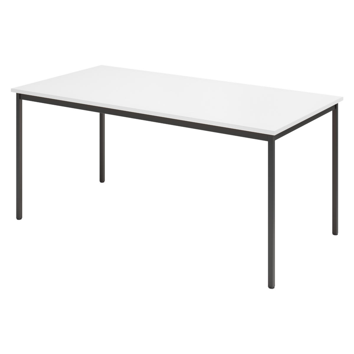 KANTINENTISCH Serie-V 80/160/72 cm in Weiß/Schwarz - Schwarz/Weiß, Holzwerkstoff (80/160/72cm) - bümö