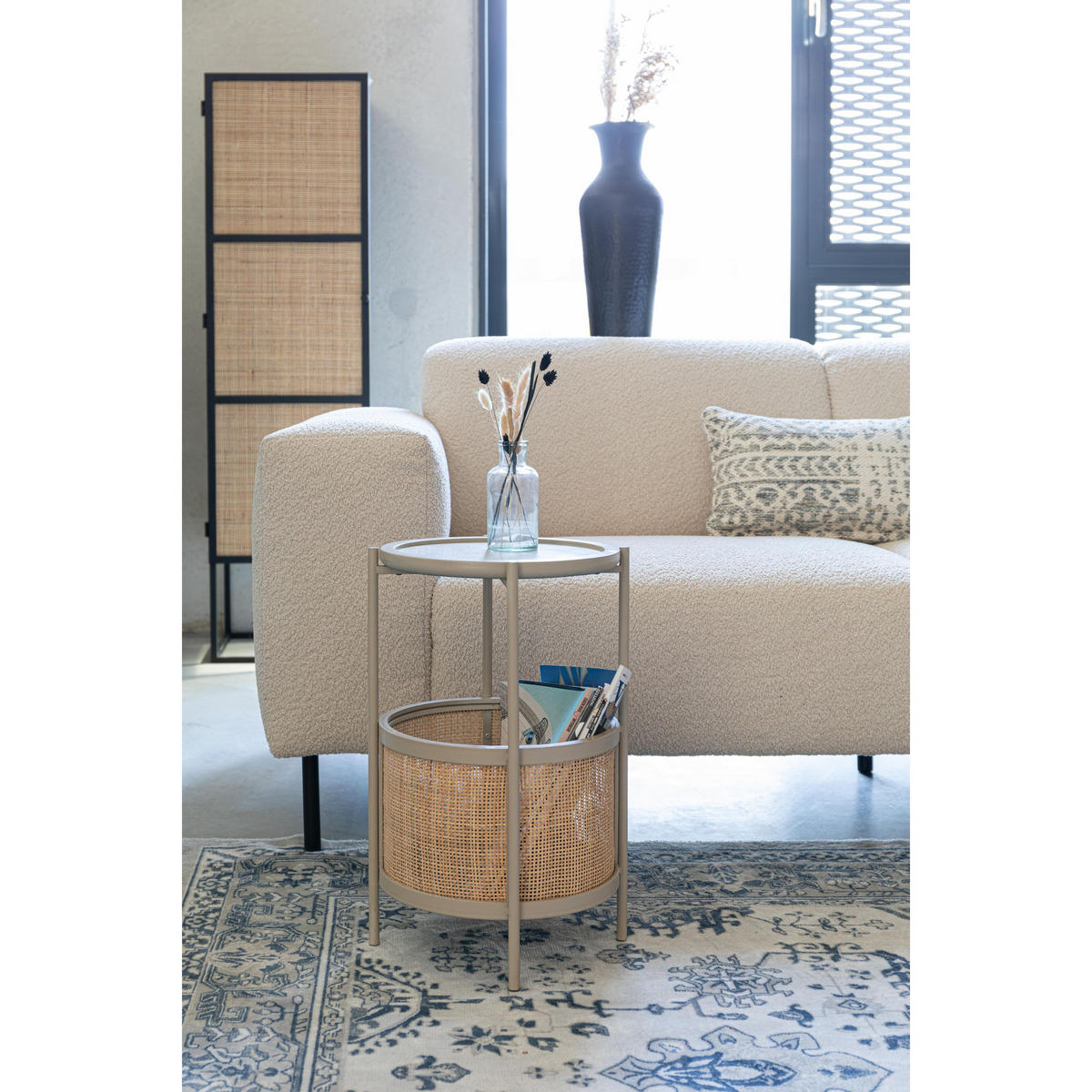 BEISTELLTISCH Makato Rund 30x30 cm Sand - Beige, Naturmaterialien (30/30/50cm) - Housecraft Living