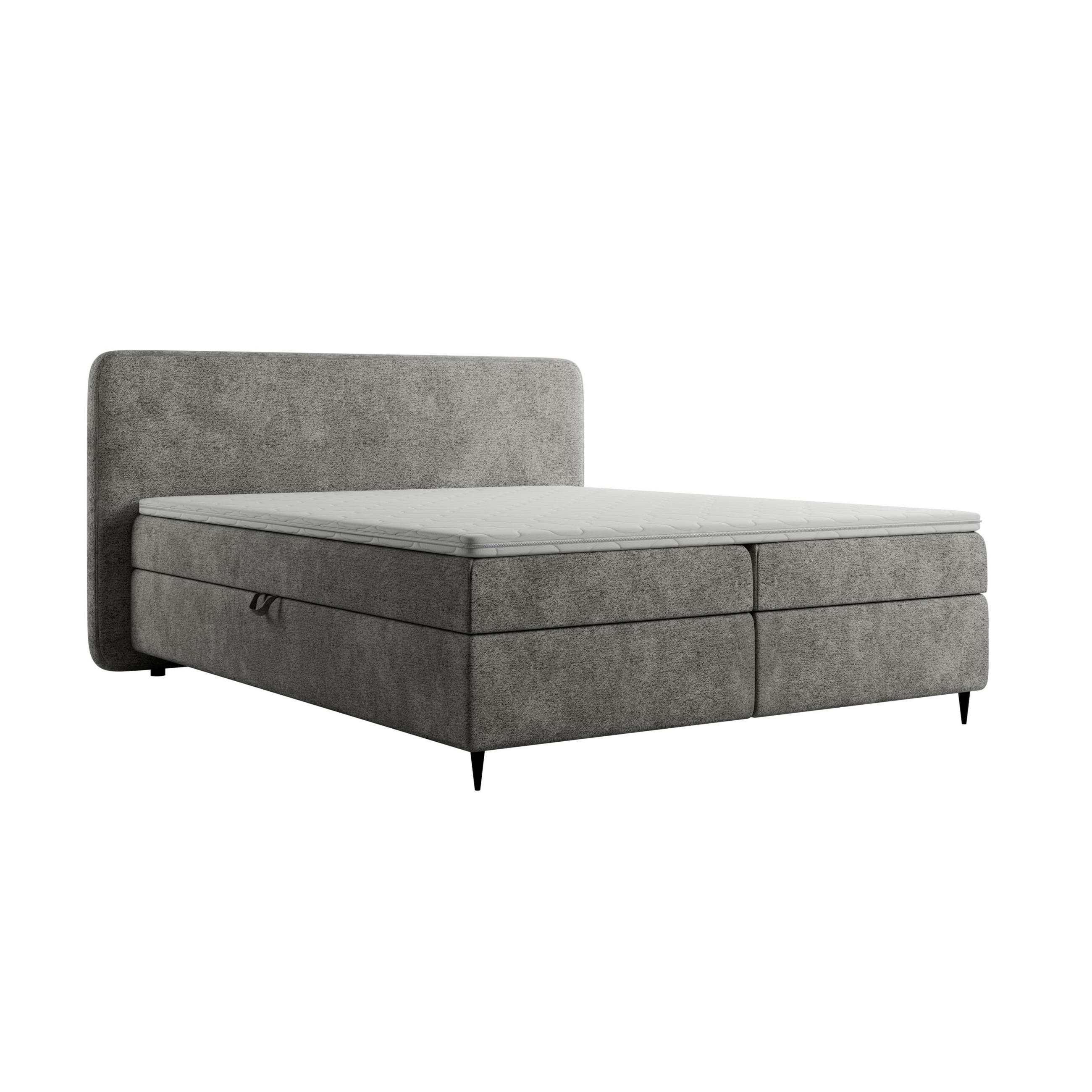 Excellent Home Boxspringbett Dunkelgrau 140x200 cm