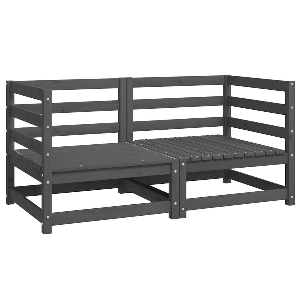 GARTENSOFA XYNAE 70/67/70 cm （2-SITZER） - Grau, Holz (70/67/70cm) - ZMH